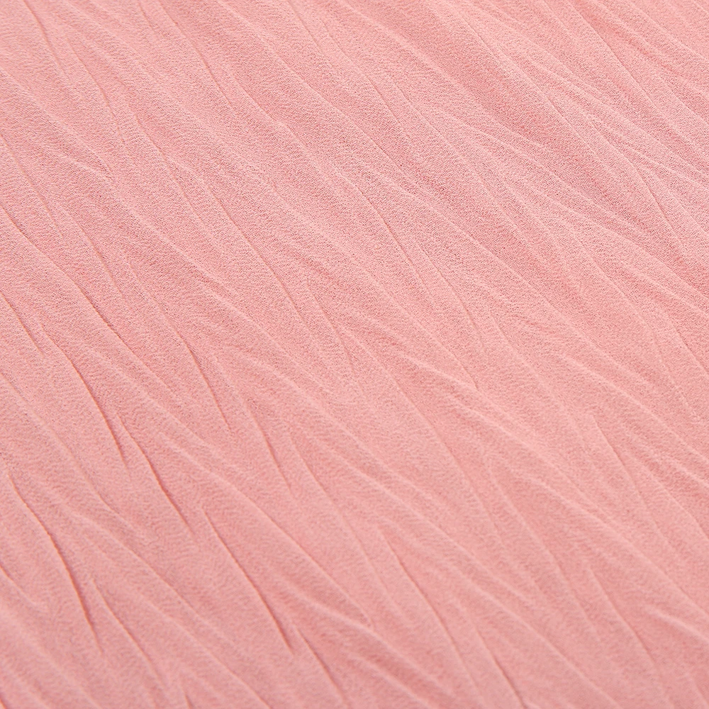 Для женщин однотонные морщинка пузырь шифон хиджаб шарф складка цельные Цвет