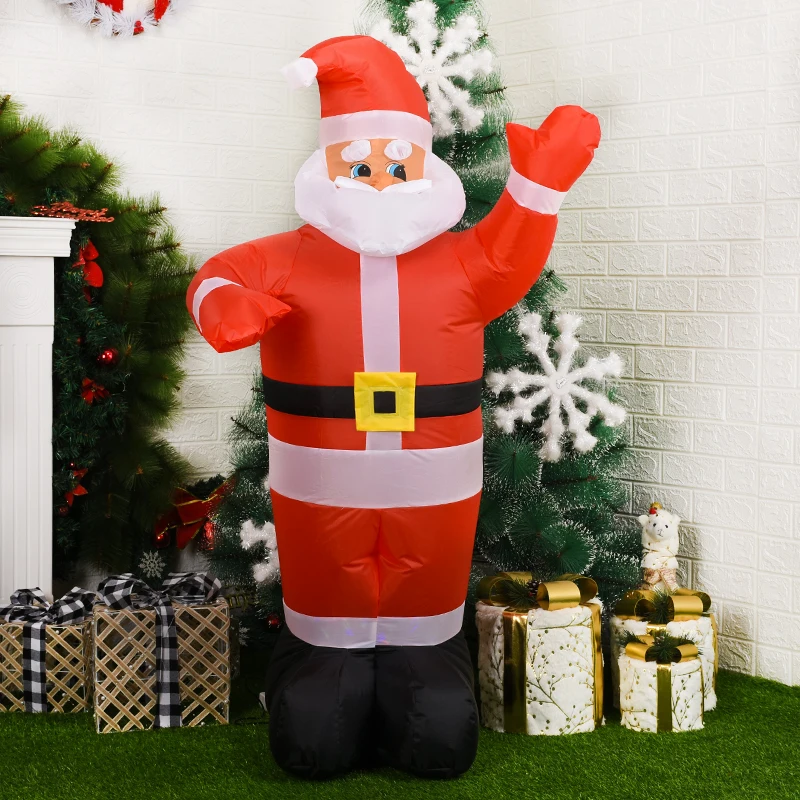 

Home Decor Giant Santa Claus Frozen Christmas Gift LED Lights Adornos De Navidad 1.2m Inflatable Toys Christmas Decorations