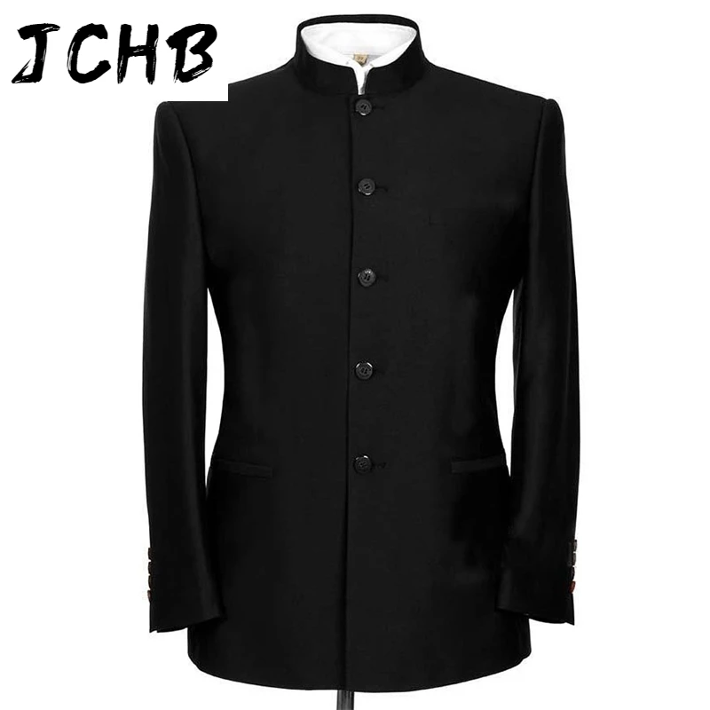

Mens 2021 restore ancient ways Chinese casual suit coat single breasted Blazers patch pocket leisure Chinese tunic suit S-XXXXL