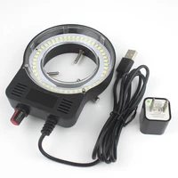 48 pcs adjustable led ring light for stereo microscope camera adjustable 0 100 with power adapter