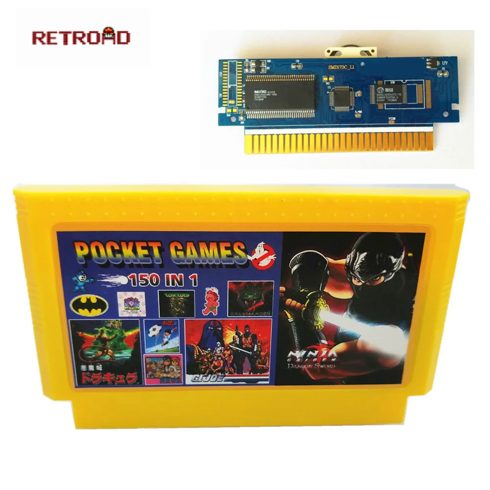 Высокое качество 8 бит игровой картридж 150 в 1 для 60 Pin с игры Rockman 1 2 3 4 5 6 Черепашки Ниндзя Приключения