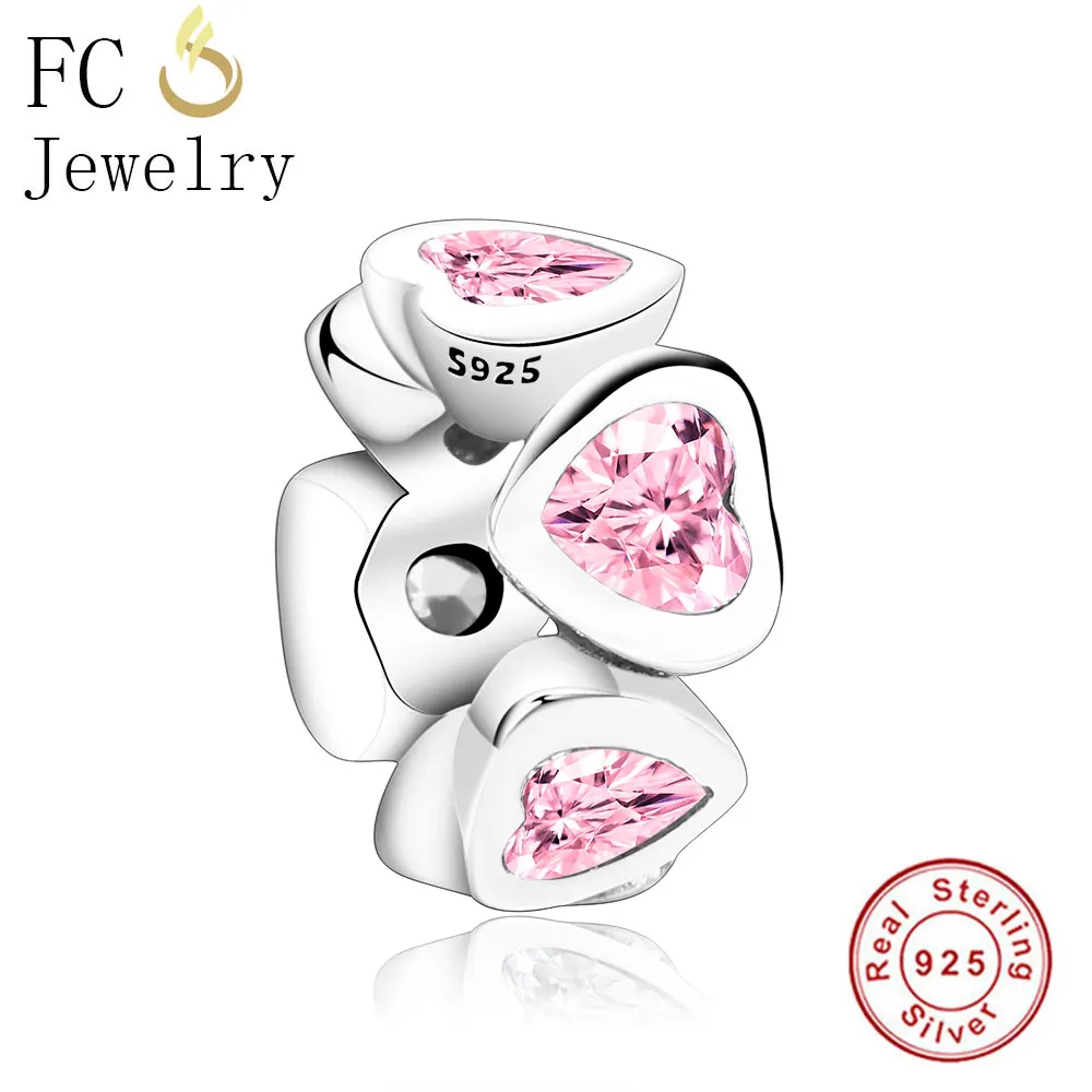 Ювелирные изделия FC из серебра 925 пробы европейские Соединенные сердца