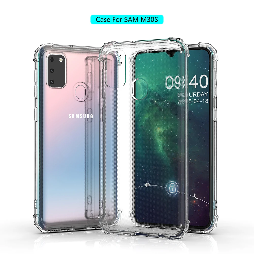 Силиконовый прозрачный чехол из ТПУ для Samsung Galaxy M30S M10 M20 M30 G530 G885 G970 ультратонкий