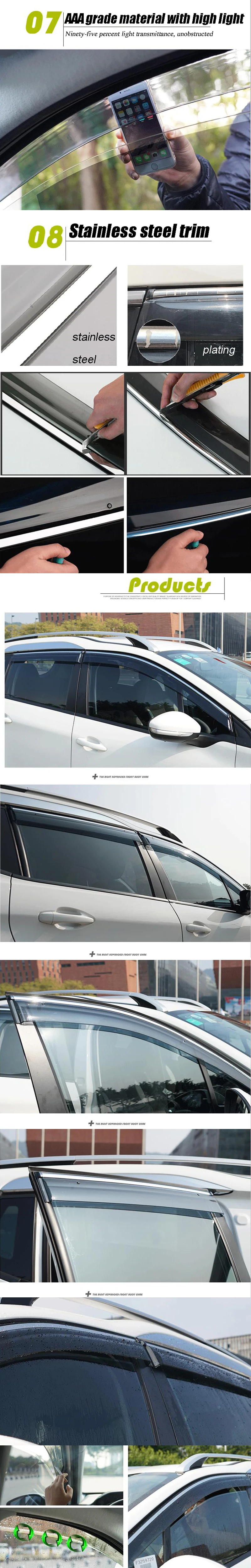 Для TOYOTA CHR/FORTUNER/RAV-4/ALPHARD/Защита от дождя/дефлекторы защитные аксессуары дымовые оконные дождевые окна ветровой козырек 2006