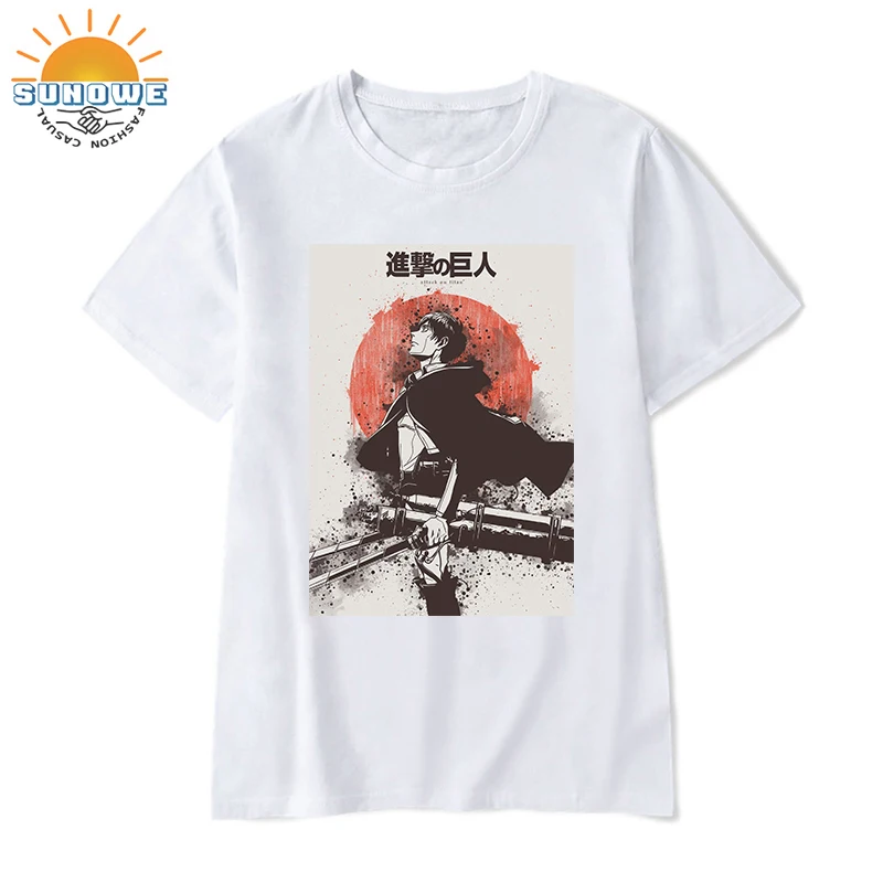 

Attack On Titan T Shirt Anime Friends Print Summer Tops Mens Short Sleeve Tshirt Cartoon Streetwear T-Shirt Clothes