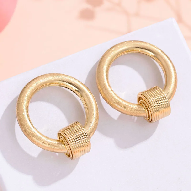 Женские серьги-гвоздики Shineland классические винтажные геометрические серьги