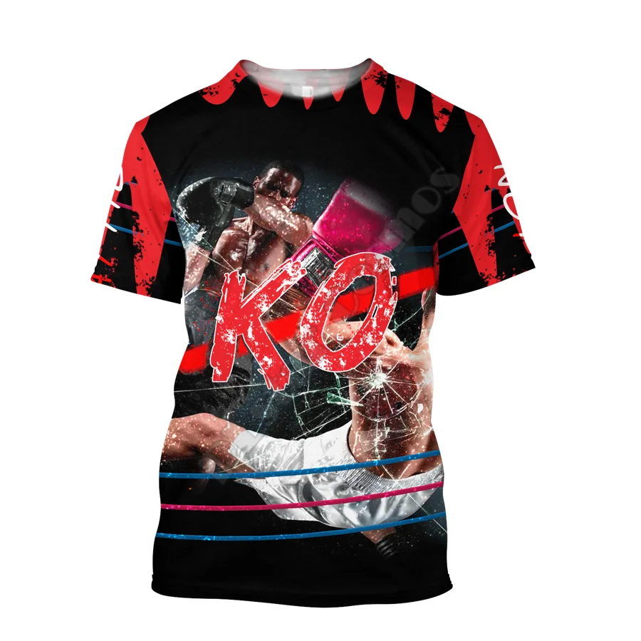 

PLstar Cosmos Defeat me Kickboxing 3D Printed t-shirt Harajuku Streetwear T shirts Funny Dog Men For Women Short Sleeve