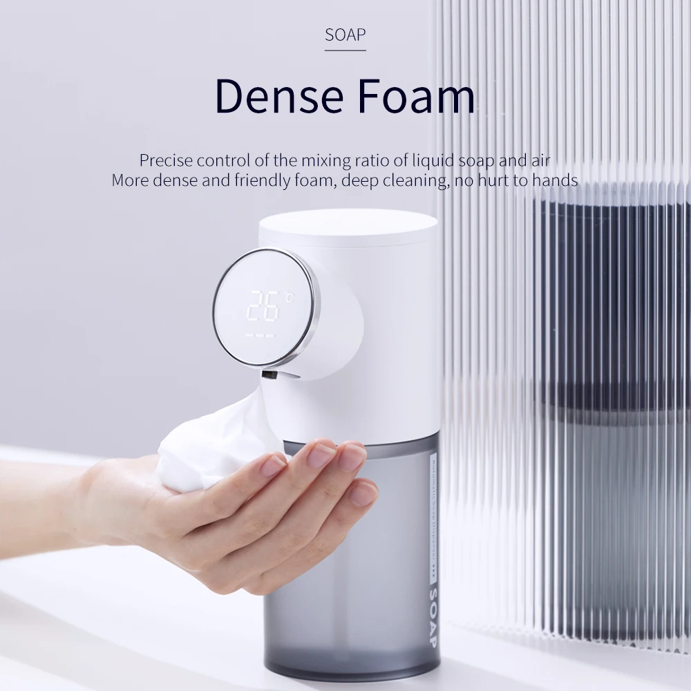 

Бесконтактный автоматический дозатор мыла, перезаряжаемый инфракрасный датчик, умные дозаторы жидкого мыла, ЖК-дисплей, пеноматериал для р...