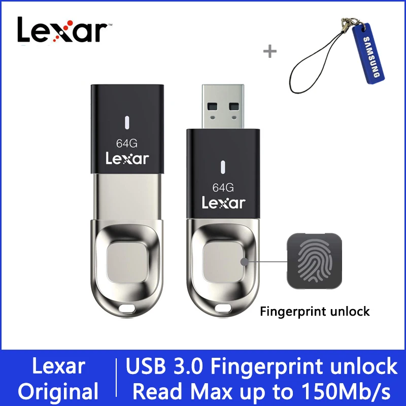 Флэш-накопитель Lexar USB 3 0 64 гб сканер отпечатков пальцев | Компьютеры и офис