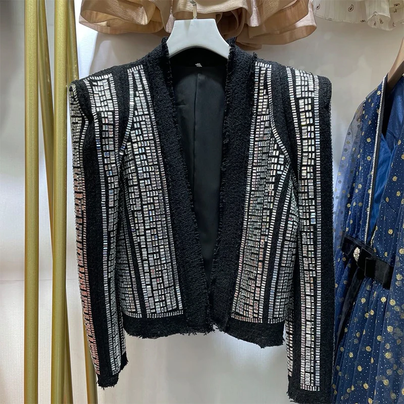 

Новое поступление, осенняя маленькая Ароматизированная твидовая куртка, женская модная короткая верхняя одежда для тяжелой промышленности