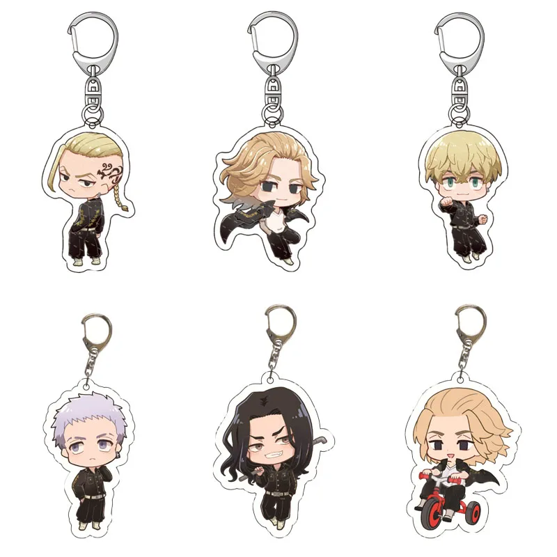 

Tokyo Revengers Anime Cosplay Keychain Manjiro Ken Takemichi Hinata Atsushi Chibi Kawaii Bag Pendant Fans Collection Props