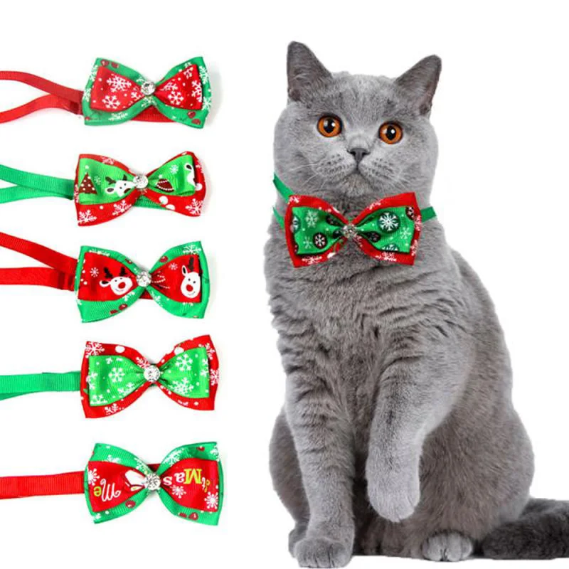 

Рождественский ошейник для кошек и собак, ремешок для шеи, аксессуары для ухода за кошками и собаками, украшение для домашних животных