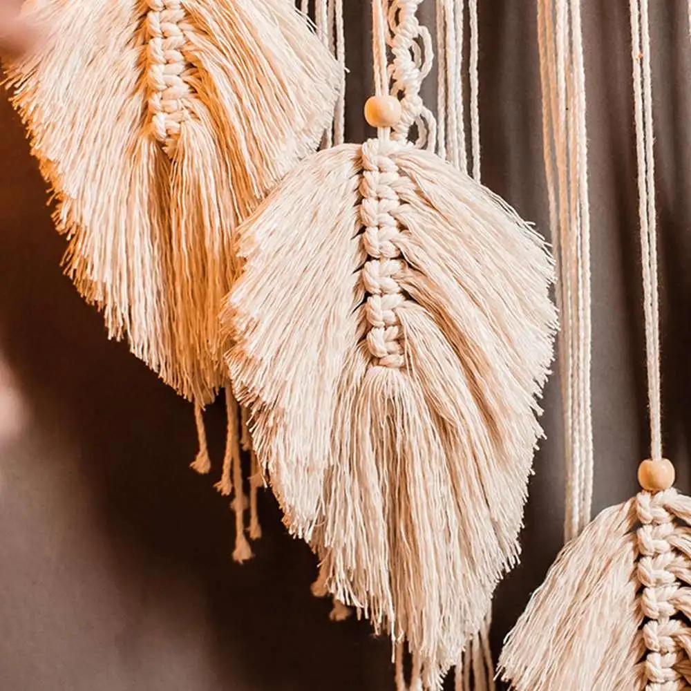 

1 Pcs Handmade Woven Macrame Wall Hanging Tapestries Wedding Wall Decor Backdrop For Living Room Household Decoration Supplies