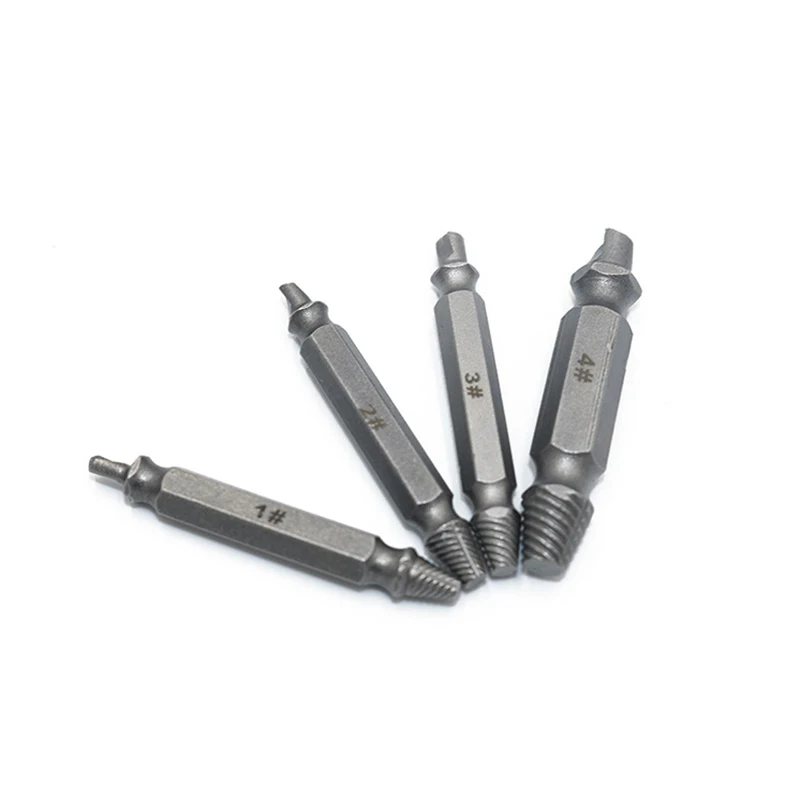 

Screw Break Extractor 4 Pcs To Quickly Take Out Broken Screw Diameter Range 3-12mm Double-Head Screw Sliding Tooth Removal Tools