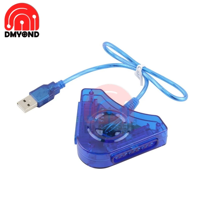 

1 для 2 игр USB двойной плеер конвертер адаптер кабель для PS PS2 Dual Playstation 2 PC USB игровой контроллер CD драйвер PlayStation