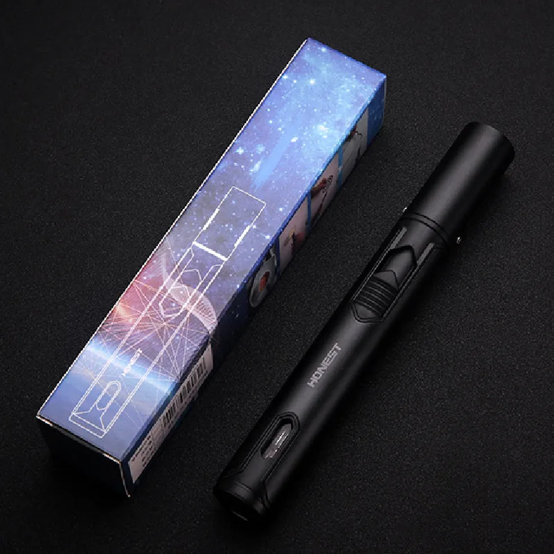 

Windproof Lighter Metal Torch Gas Lighters Cigar Butane Lighters Spray Gun Portable Jet Lighter Kitchen Outdoor Blue Flame