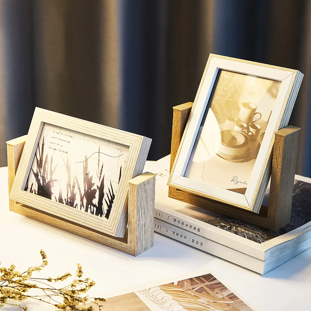 Рамка из дерева и стекла в скандинавском стиле креативная простая декоративная