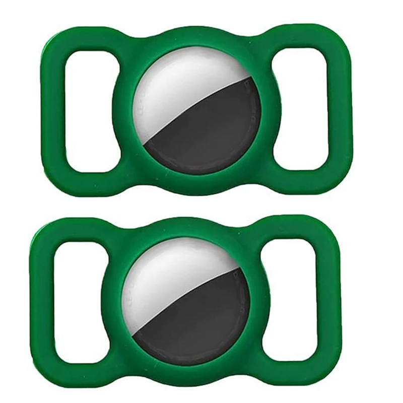 

2PCS Pet Silicone Protective Case for Apple Airtag GPS Detector Cat Collar Ring, for Airtag Pet Ring Holder