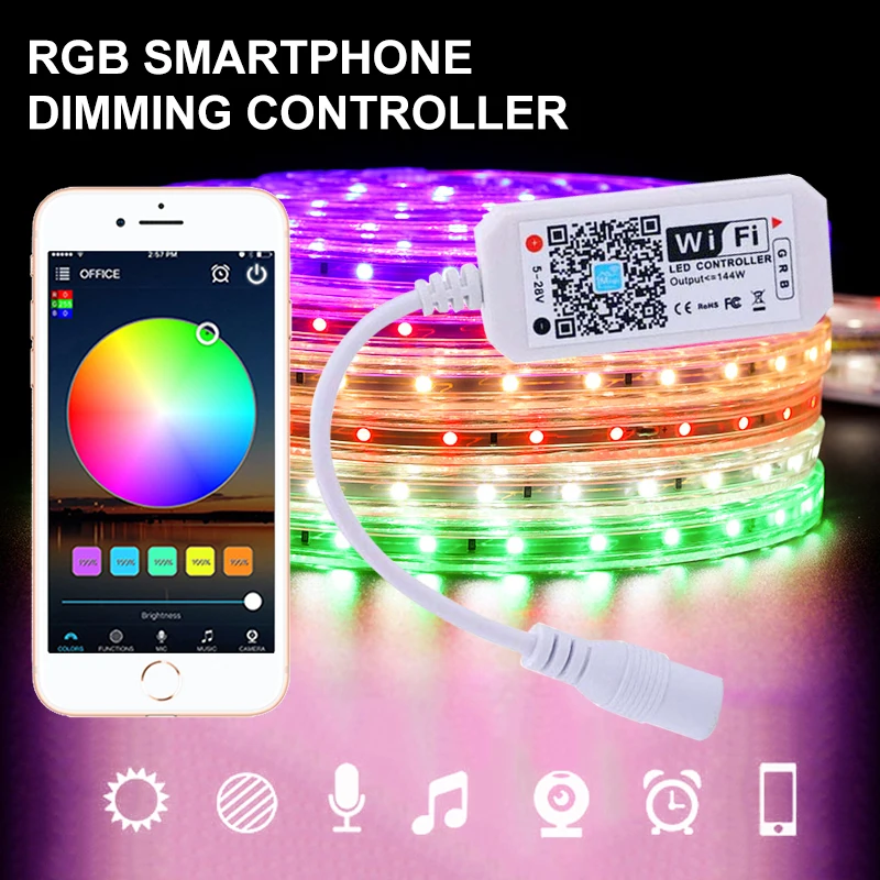 1 шт. Wi Fi мини RGB музыкальный bluetooth контроллер светильник беспроводной пульт