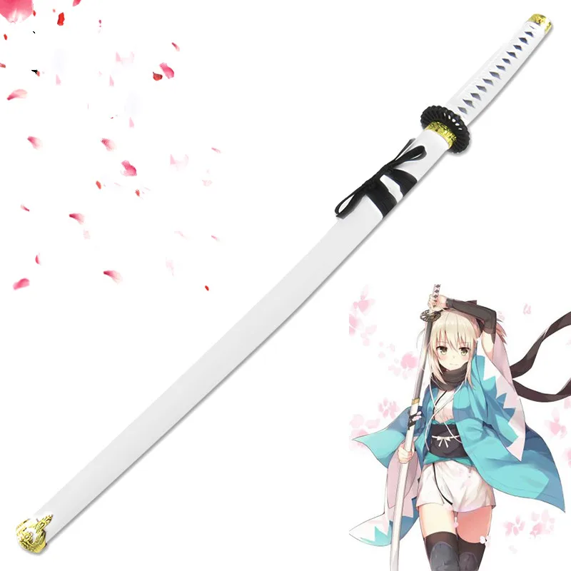 [Забавный] 100 см Косплей Аниме Hakuouki Okita Souji / Hajime Saito Hijikata Toshizo оружие деревянный меч