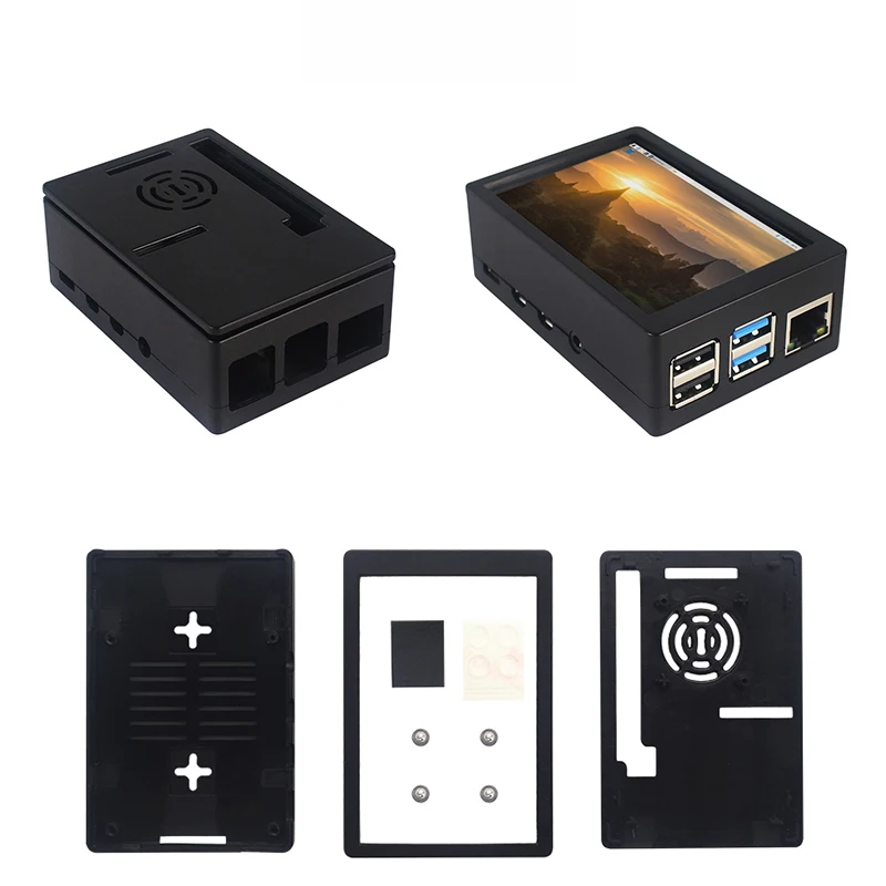 Raspberry Pi 4 Model B Kit 2G / 4G 8G RAM + 3 5 дюймовый сенсорный экран чехол источник питания SD