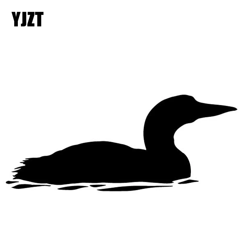 

YJZT 16.6CM*6.9CM Swimming Ducks Decoration Pattern Vinyl Decal Car Trunk Car Sticker Black/Silver C4-3002