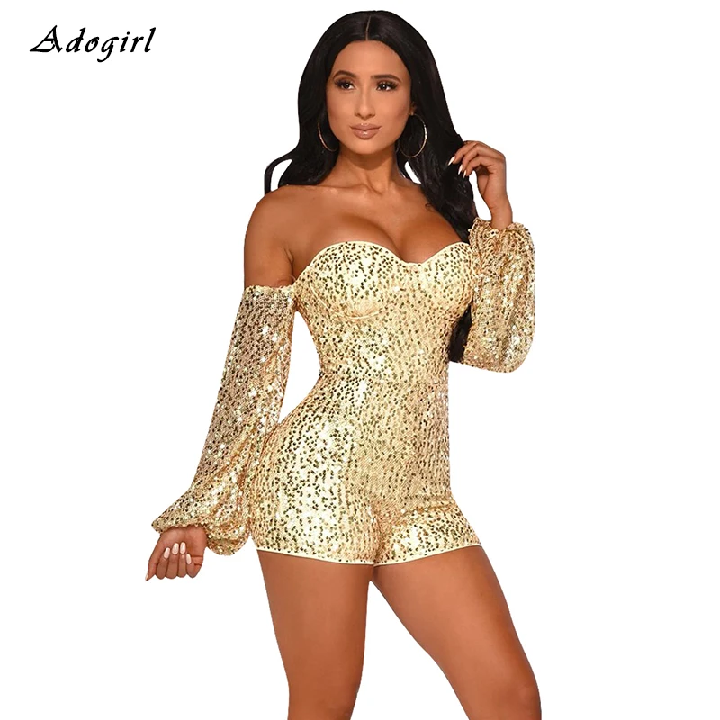 Женский винтажный комбинезон с открытыми плечами сексуальный вырезом лодочкой и