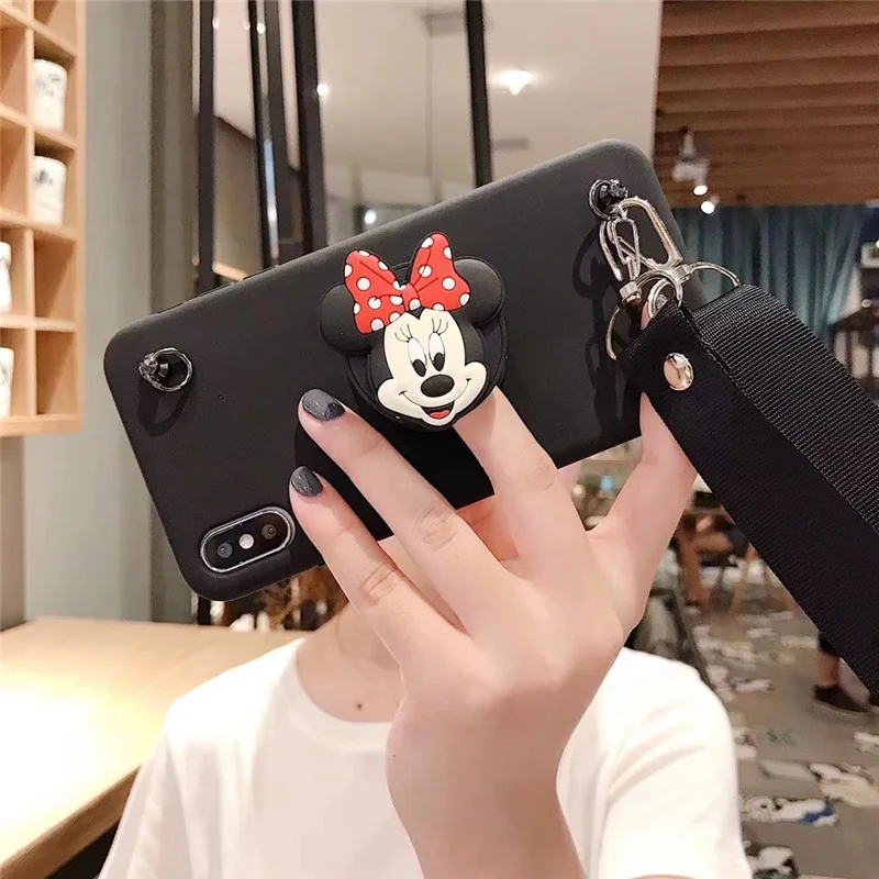 Силиконовый чехол с объемным рисунком Минни для телефона Huawei P40 lite E P30 P20 Pro P10 PLUS P9