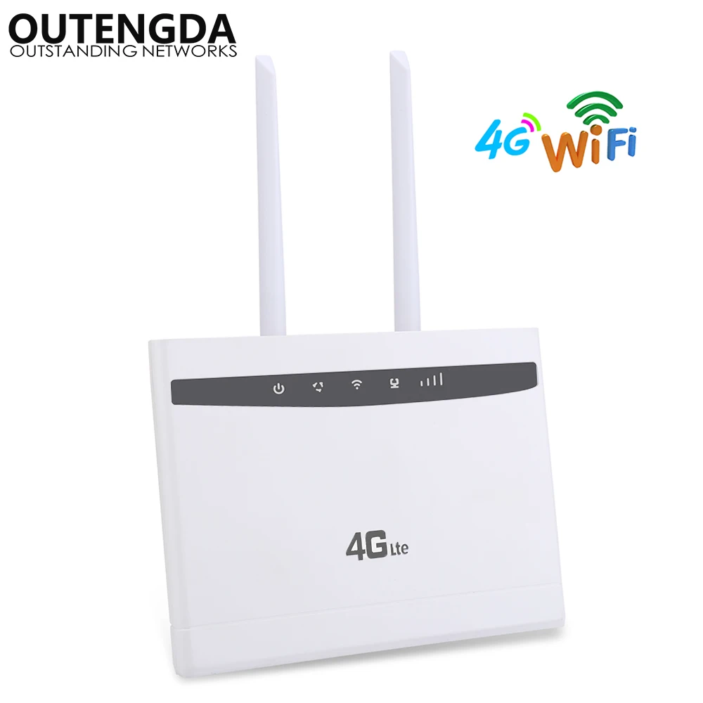 Mbps sem Fio Usuários de Wifi com Slot Roteador até 32 Wifi Roteador Wi-fi Móvel Cat4 Lte – 3g Cpe Sim Multi Lan & Formigas Duplas 4g 300