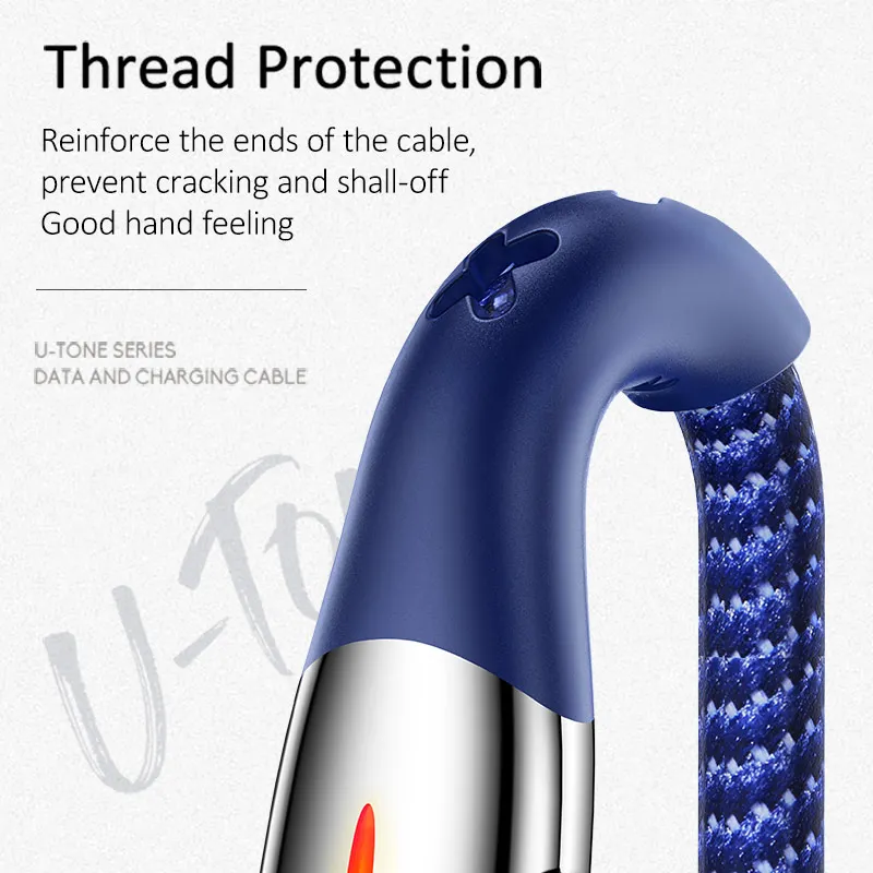 USAMS интеллигентая(ый) Мощность-USB кабель для передачи данных для iPhone XS MAX XR 8 7 6 5S se 5 авто Мощность off быстрое зарядное устройство для трансмиссии телефонный кабель