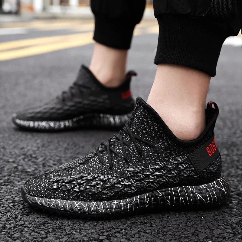 Мужские сетчатые кроссовки повседневная обувь на шнуровке легкие удобные