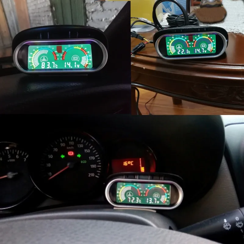 Универсальный цифровой измеритель напряжения Вольтметр и датчик температуры