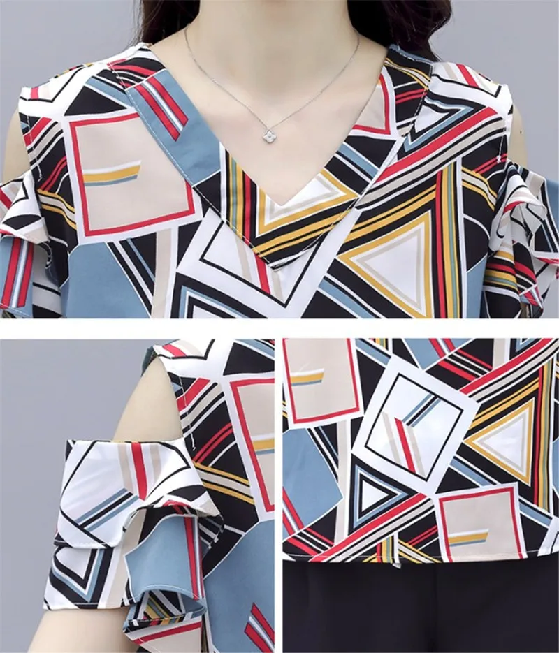 

sets for women summer 2020 New Fashion Casual Two-piece Set Female short sleeve top Wide leg shorts suit Large size loose girl