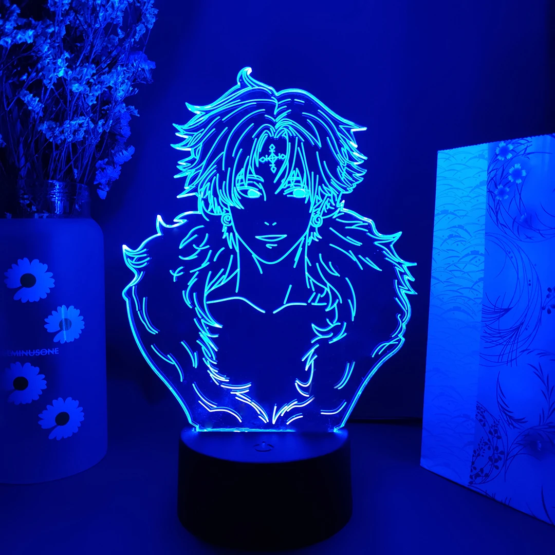 Светильник CHROLLO LUCILFER силуэт лазерная гравировка 3D иллюзия аниме HxH персонаж Otaku