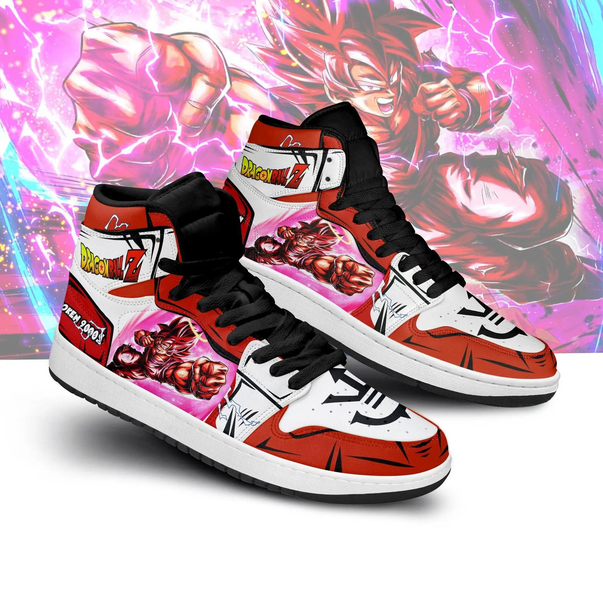 

Anime Shoes Demon Slayer Men Sneakers Zapatillas Hombre High Top Leather Rubber Outdoor Casual Lace up Flats