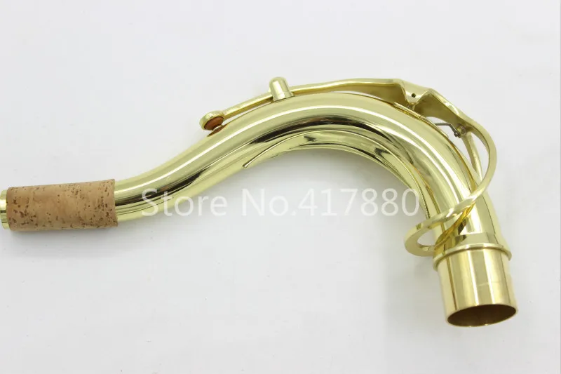 Новое поступление Саксофон тенор Bb изгиб шеи латунная Золотая политура саксофон