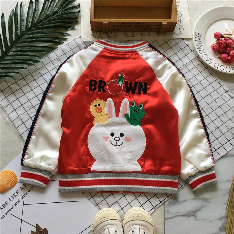 Tonytaobaby осенняя одежда новый стиль бейсбольная форма с медведем наряд пальто для