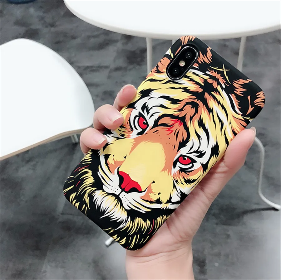 Светящийся чехол с животными для iPhone 11 Pro Max XR XS Max 6 6S 7 8 Plus X Тигр Волк слон ночной светящийся силиконовый мягкий ТПУ чехол для телефона