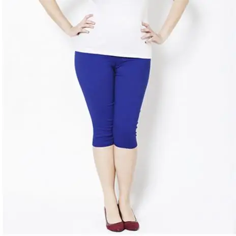 Капри женские брюки 2020 эластичные с высокой талией укороченные размера плюс 4XL