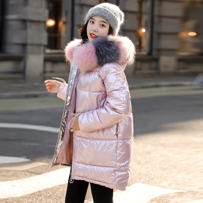 2019 куртки для женщин большое меховое зимнее пальто утолщенная парка женское