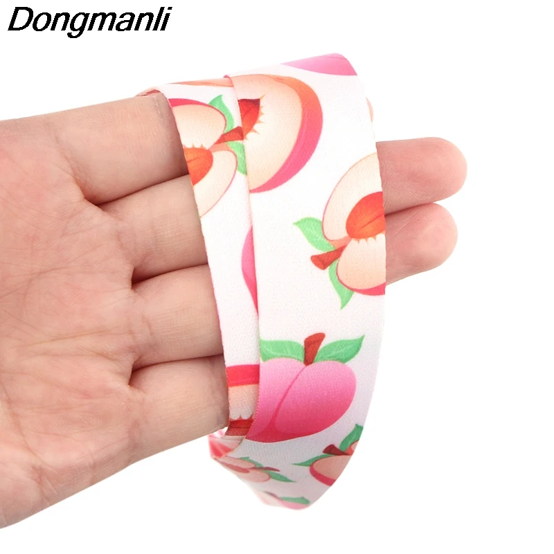 

K820 Peach Fruit Lanyards For keychain ID Card Pass Mobile Phone USB Badge Holder Hang Rope Lariat Lanyard