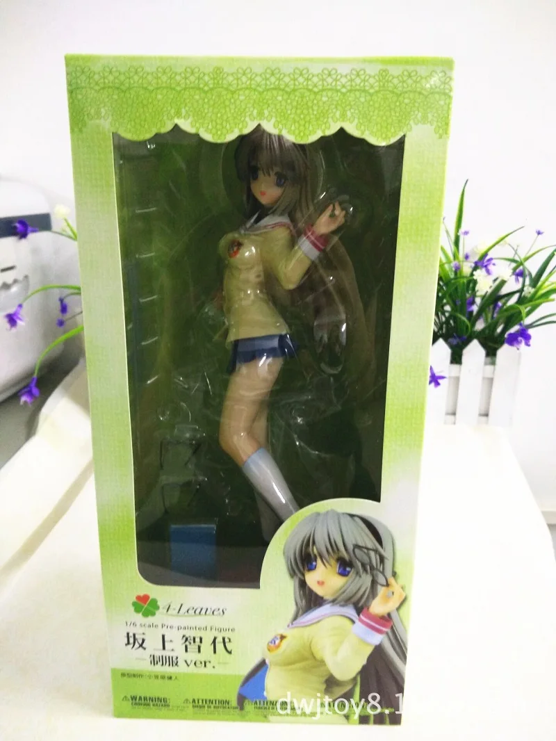 with original box Clannad Sakagami Tomoyo фигурка замечательная жизнь Япония Аниме Сексуальная девушка школьная форма Ver ПВХ 25 см Модель Коллекция Подарочная игрушка - Цвет: with original box