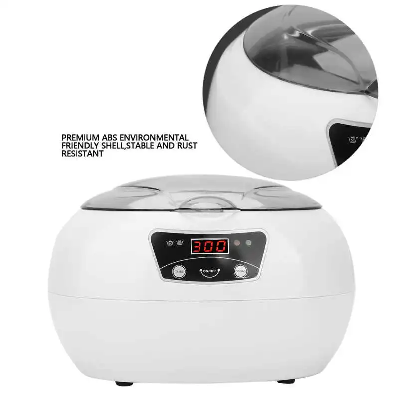 

600ml Ultrasonic Cleaner Manicure Tools Cleaning Jewelry Eyeglasses Denture Home Ultrasound Bath Washing Machine
