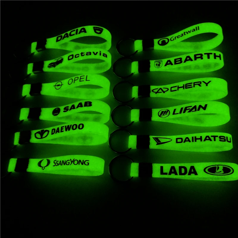 Светящаяся силиконовая Автомобильная наклейка кольцо для ключей Ford VW GOLF skoda bmw audi