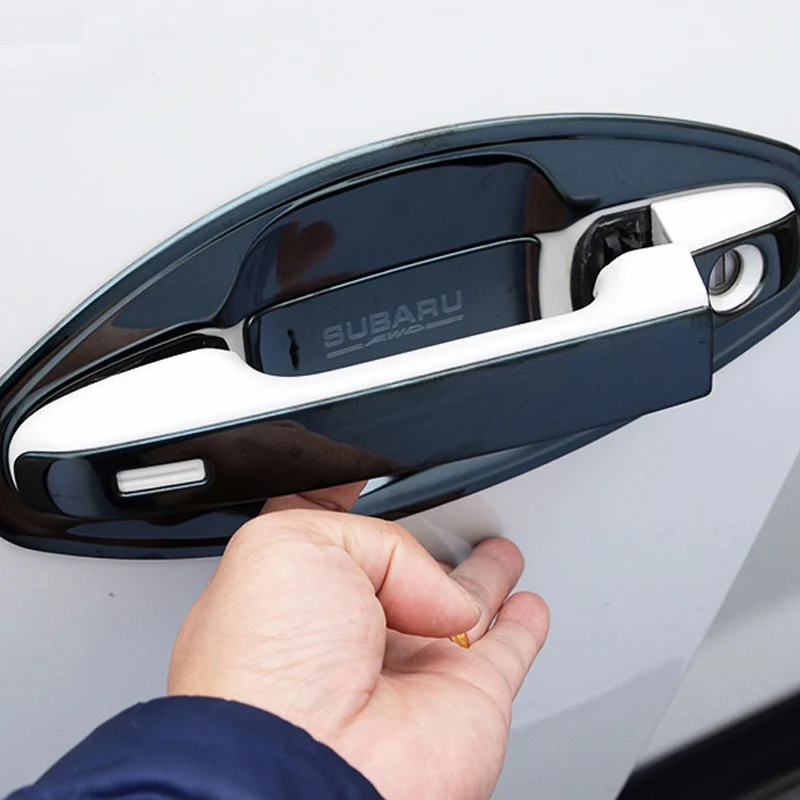

Car Door Handle bowl Trim Strips Sticker For Subaru Forester 2019 2020 2021 door handle patch Accessories