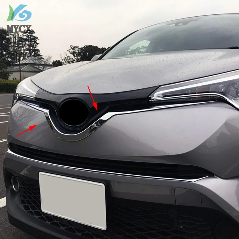 АБС пластик хром авто передняя решетка Накладка для Toyota C HR CHR 2016 2017 2018 2020