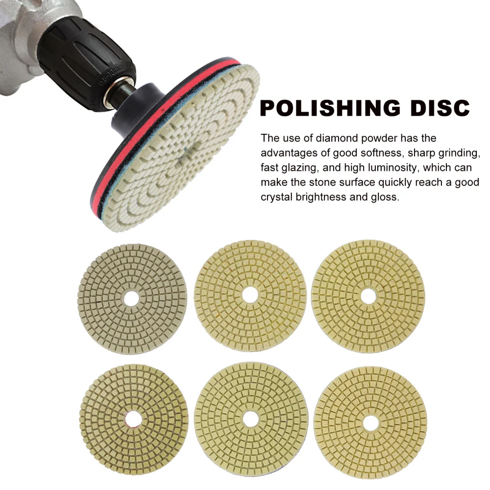 

8pcs Diamond Polishing Pads 4 Inch Wet Pad for Granite Stone Concrete Marble