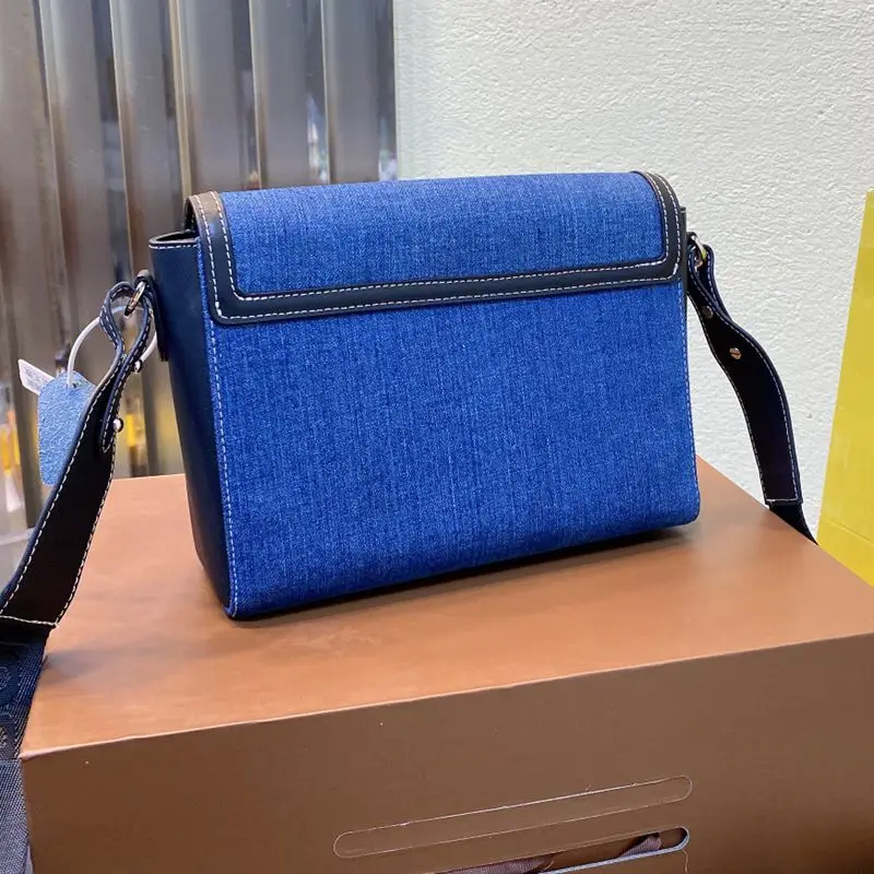 

2021 new denim canvas small square bag woman bag fashion all-match shoulder bag messenger bag 180792