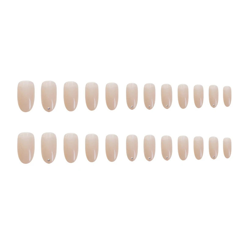 

24pcs Mini Diamond Wear Long Paragraph Fashion Manicure Patch False Nails Save Time Wearable Nail Patch STTX889