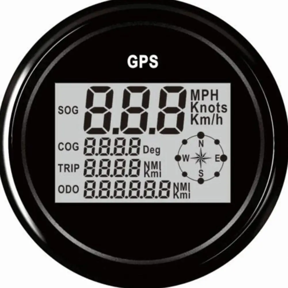 Цифровой Автомобильный спидометр gps одометр 85 мм 0-999 узлов км/ч mph 12 В/24 В с